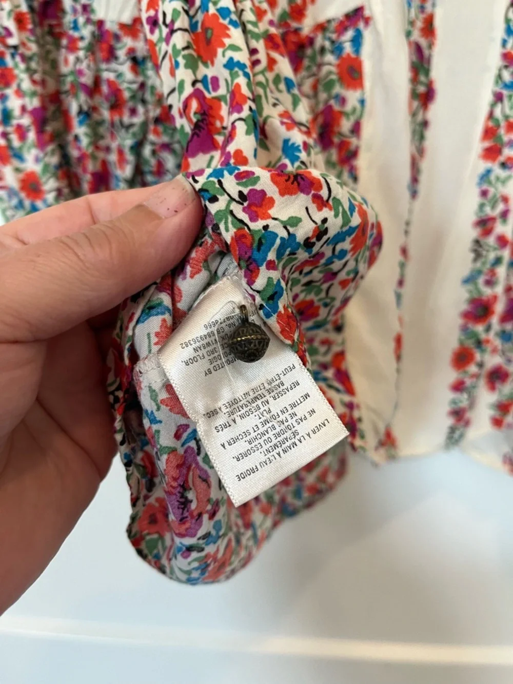 Anthropologie Maeve Hiver Peasant Boho Cottagecore Blouse Bell Sleeve Floral 8 - Picture 11 of 12
